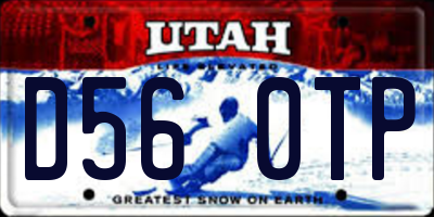 UT license plate D560TP