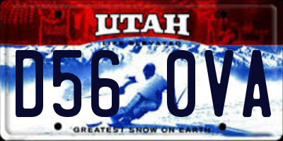 UT license plate D560VA