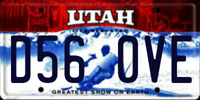 UT license plate D560VE