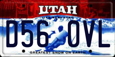 UT license plate D560VL