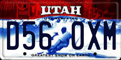 UT license plate D560XM