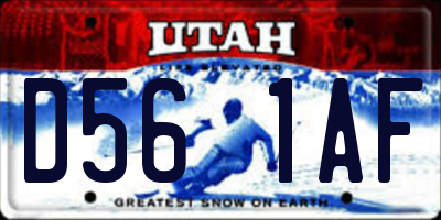 UT license plate D561AF