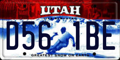 UT license plate D561BE