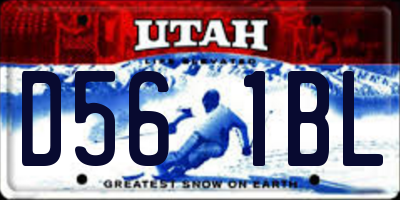 UT license plate D561BL