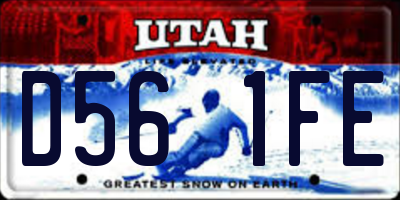 UT license plate D561FE