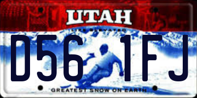 UT license plate D561FJ