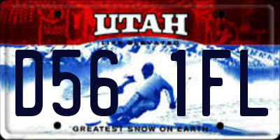 UT license plate D561FL