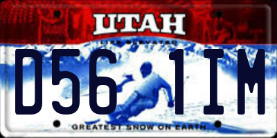 UT license plate D561IM