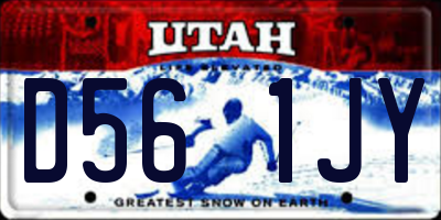 UT license plate D561JY