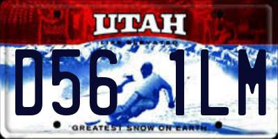 UT license plate D561LM