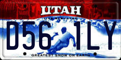 UT license plate D561LY
