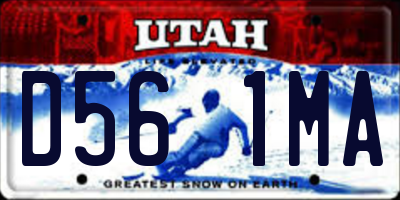 UT license plate D561MA