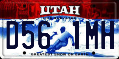 UT license plate D561MH