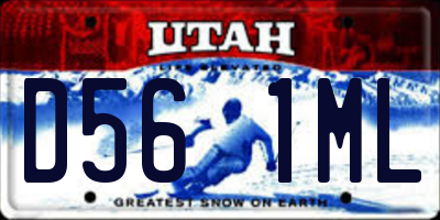 UT license plate D561ML