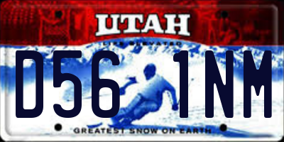 UT license plate D561NM