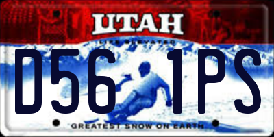 UT license plate D561PS