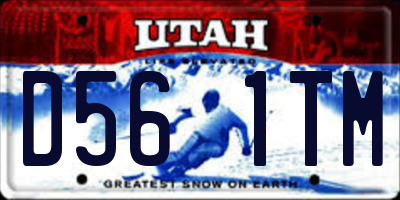 UT license plate D561TM