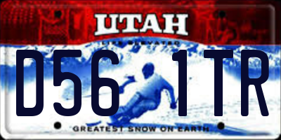 UT license plate D561TR