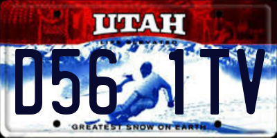 UT license plate D561TV