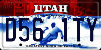 UT license plate D561TY