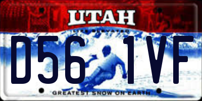 UT license plate D561VF