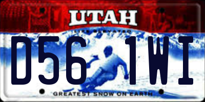 UT license plate D561WI