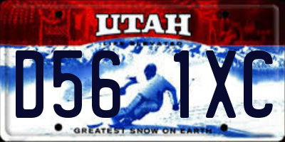 UT license plate D561XC