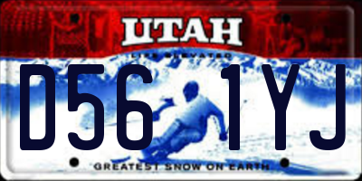 UT license plate D561YJ