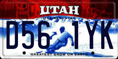 UT license plate D561YK