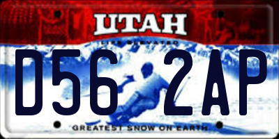UT license plate D562AP