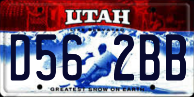 UT license plate D562BB