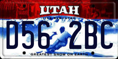 UT license plate D562BC