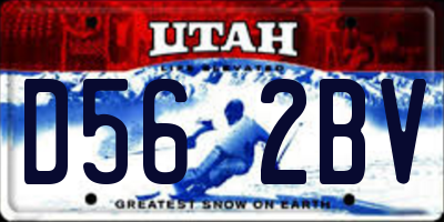 UT license plate D562BV