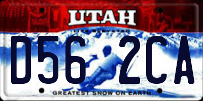 UT license plate D562CA