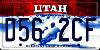 UT license plate D562CF