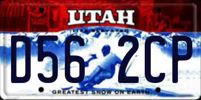 UT license plate D562CP