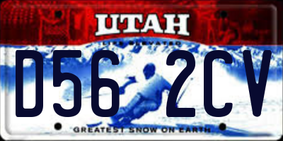 UT license plate D562CV