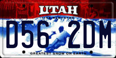 UT license plate D562DM
