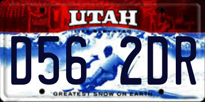 UT license plate D562DR