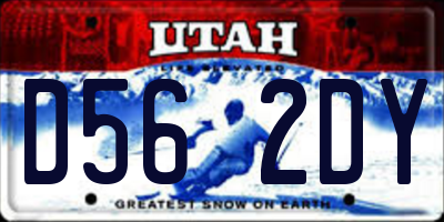 UT license plate D562DY