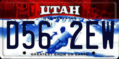 UT license plate D562EW