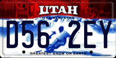 UT license plate D562EY