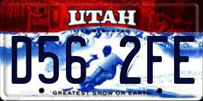 UT license plate D562FE