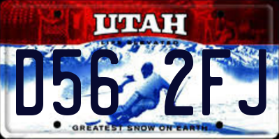 UT license plate D562FJ