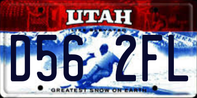 UT license plate D562FL