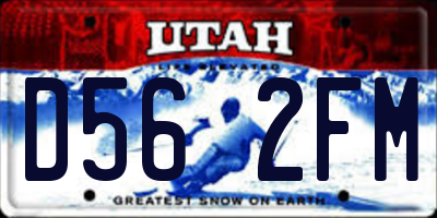 UT license plate D562FM