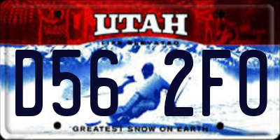 UT license plate D562FO