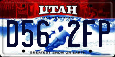 UT license plate D562FP
