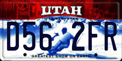 UT license plate D562FR