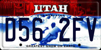 UT license plate D562FV